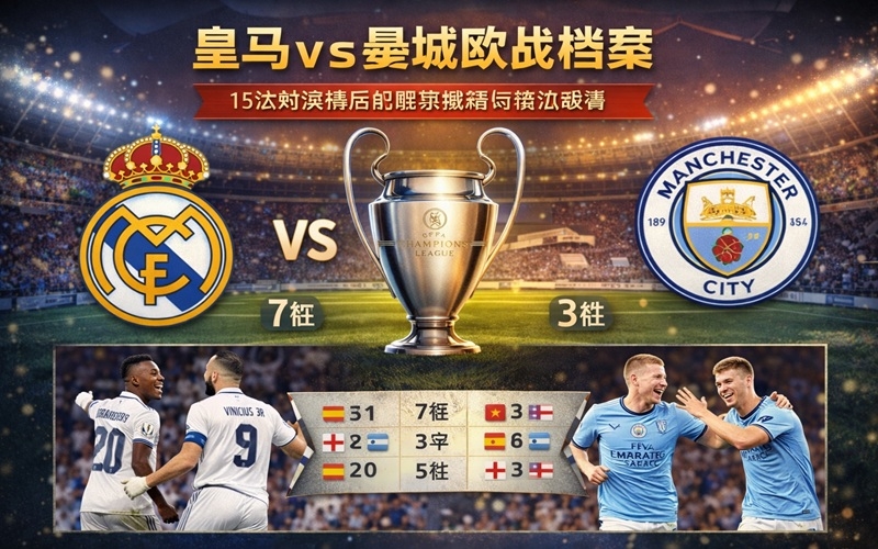 皇马vs曼城交锋记录：15次对决皇马4次淘汰曼城